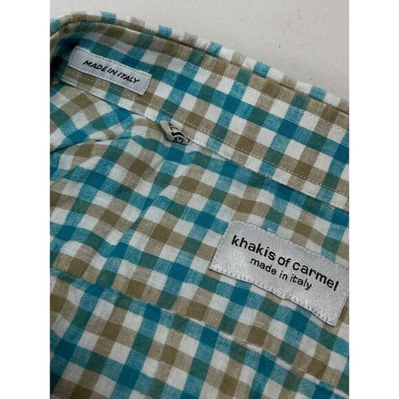 Khakis of Carmel Mens Size 16.5/42 Checkered Long Sleeves Button Up Shirt - Picture 3 of 11